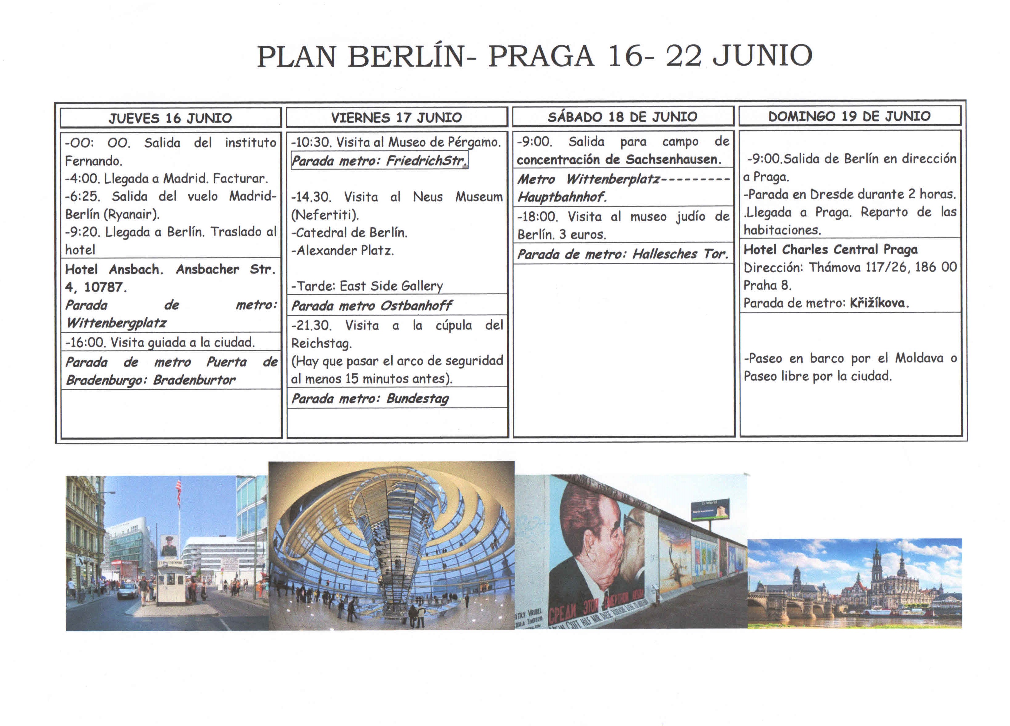 2016 - Plan excursión 1º Bach. 1